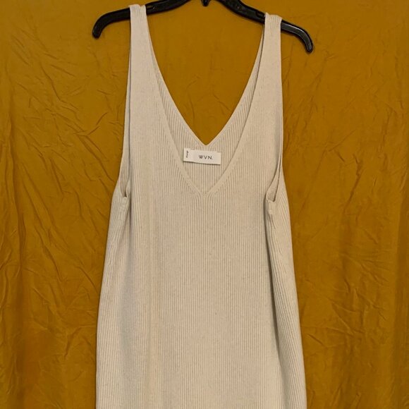 WVN Women's Tank Sweater Dress XL (cream) - Picture 2 of 3